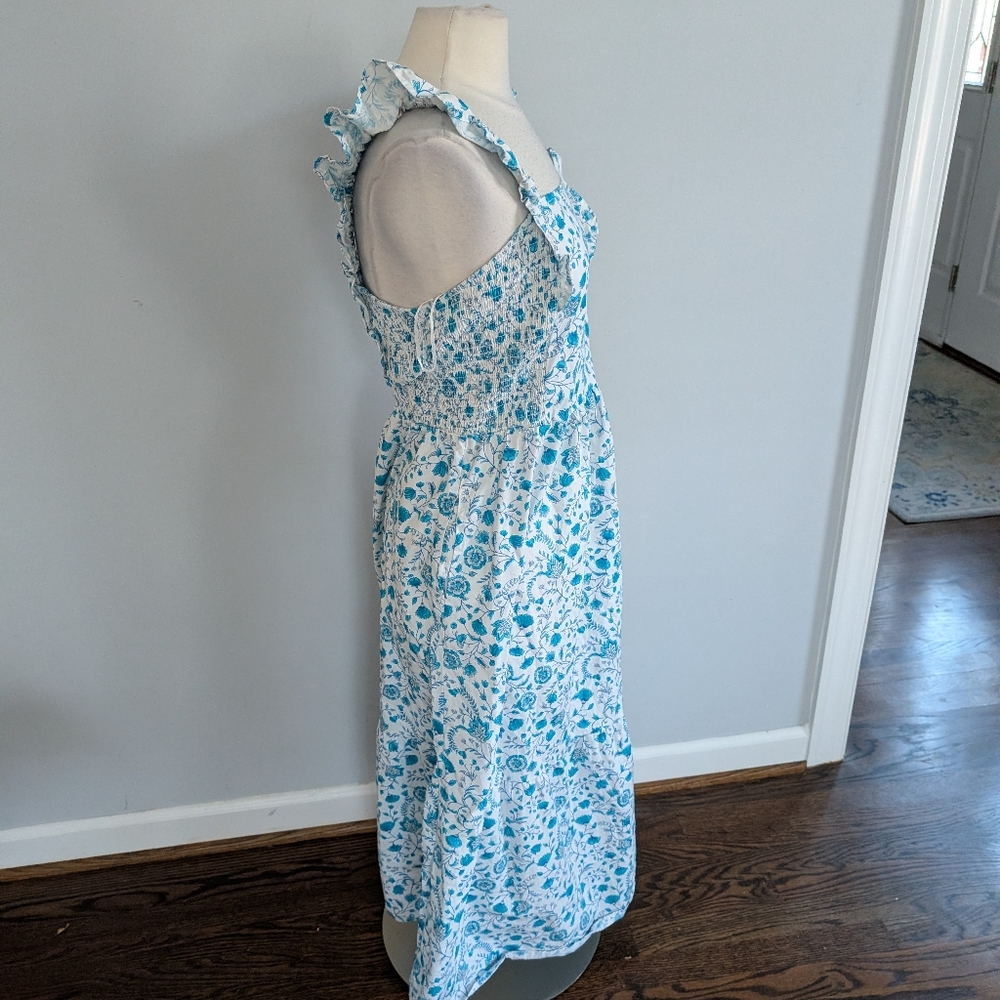 Women's Draper James Large Maxi Blue White - Picture 5 of 7